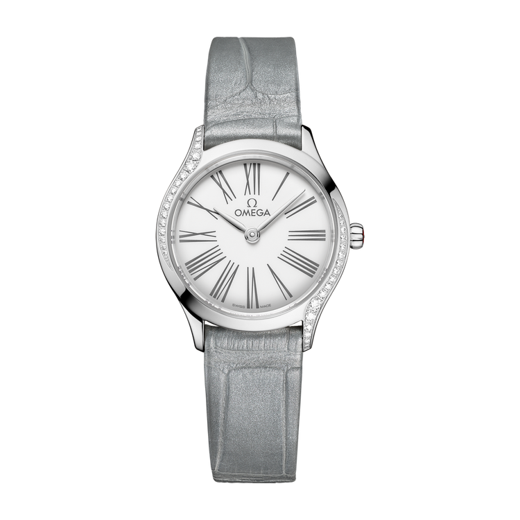 Omega De Ville Mini Trésor White Steel Alligator Leather 26mm