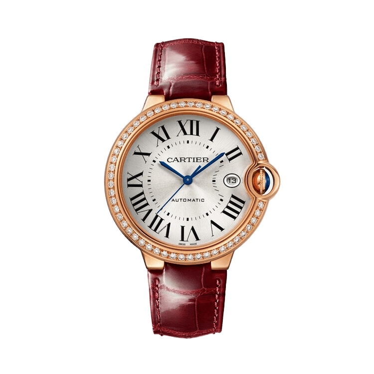 Cartier Ballon Bleu Large Silver Leather 40mm