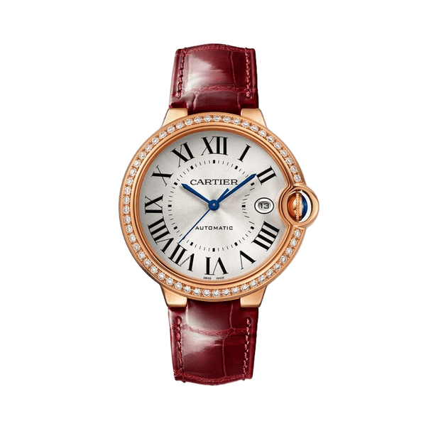 Cartier Ballon Bleu Large Silver Leather 40mm