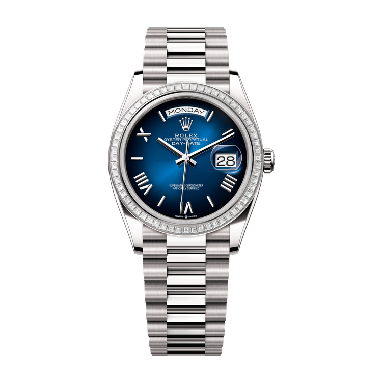 Rolex Day-Date 36 Blue White Gold 36mm