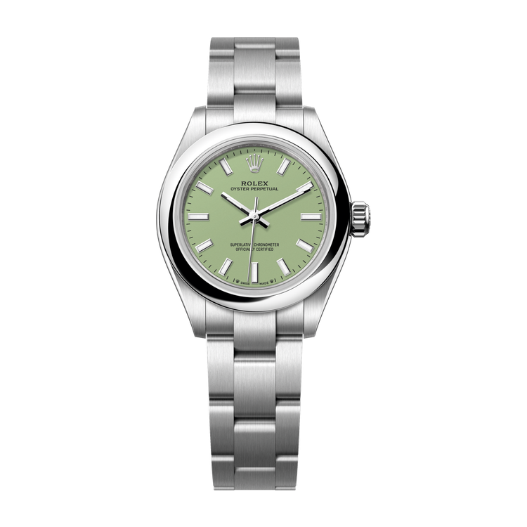 Rolex Oyster Perpetual 28 Green Steel 28mm