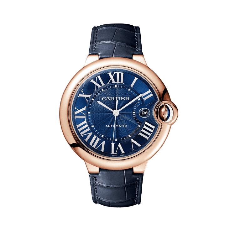 Cartier Ballon Bleu Large Blue Leather 42mm