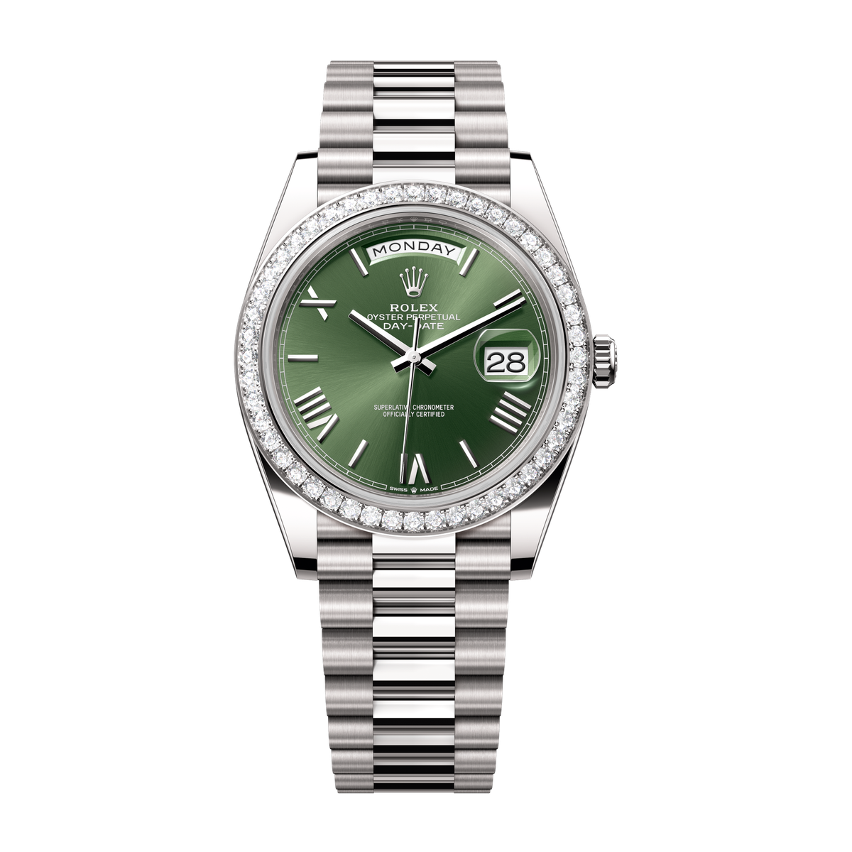 Rolex Day-Date 40 Green White Gold 40mm