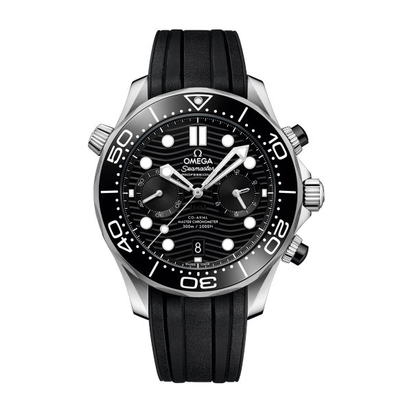 Omega Seamaster Diver 300M Black Steel Rubber 44mm