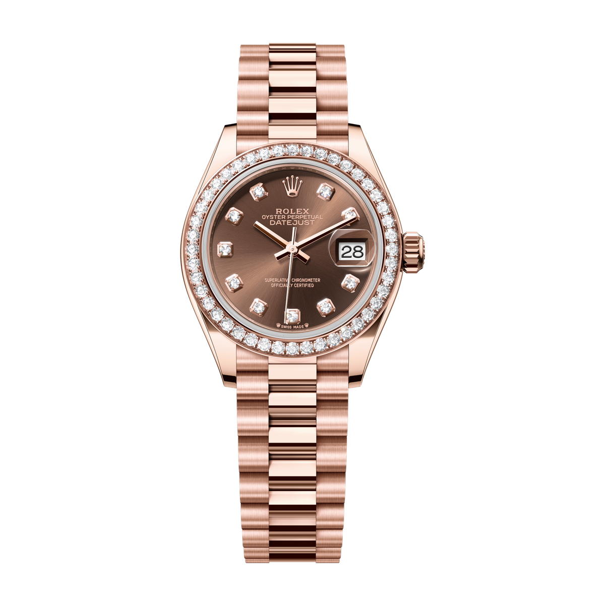 Rolex Lady-Datejust Chocolate Rose Gold 28mm