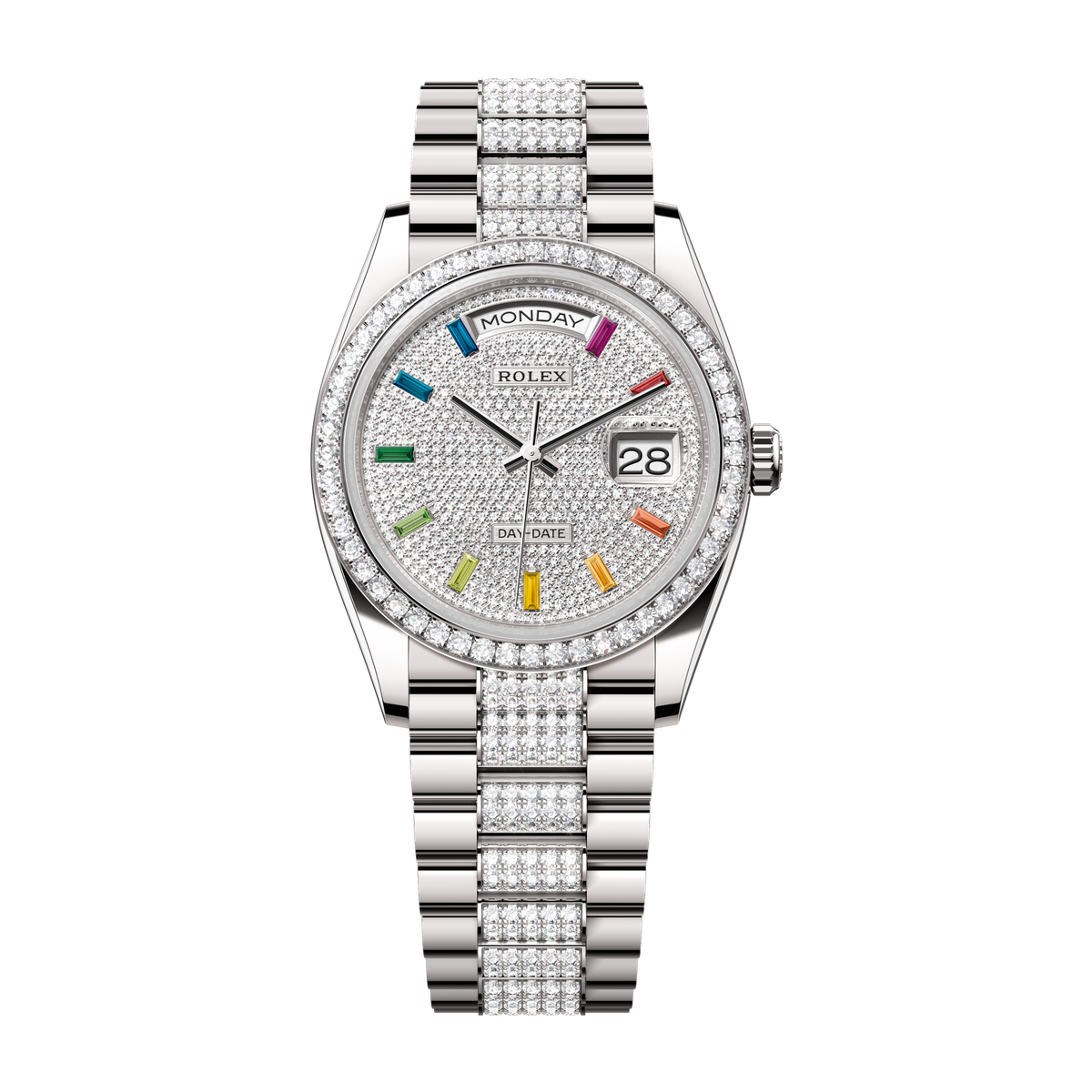 Rolex Day-Date 36 Diamond Pave White Gold 36mm