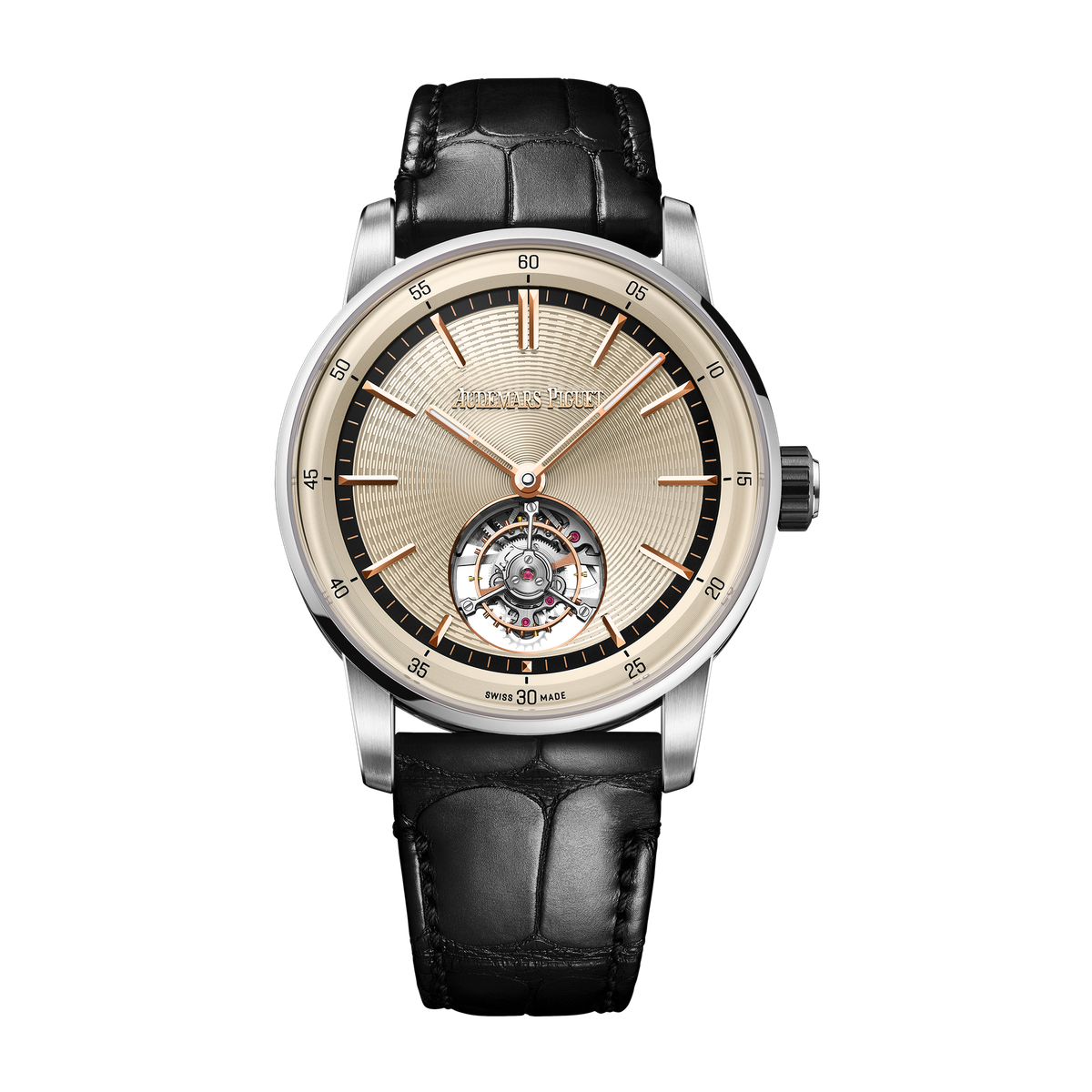 Audemars Piguet Code 11.59 Selfwinding Flying Tourbillon Cream Ceramic Alligator Leather 41mm