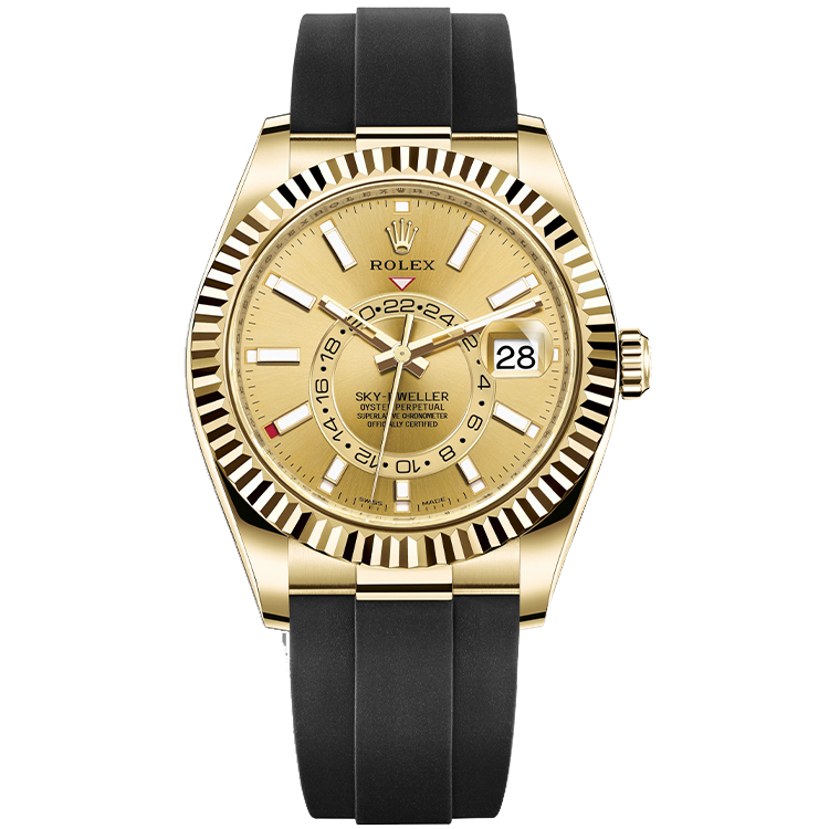 Rolex Sky-Dweller Champagne Rubber 42mm