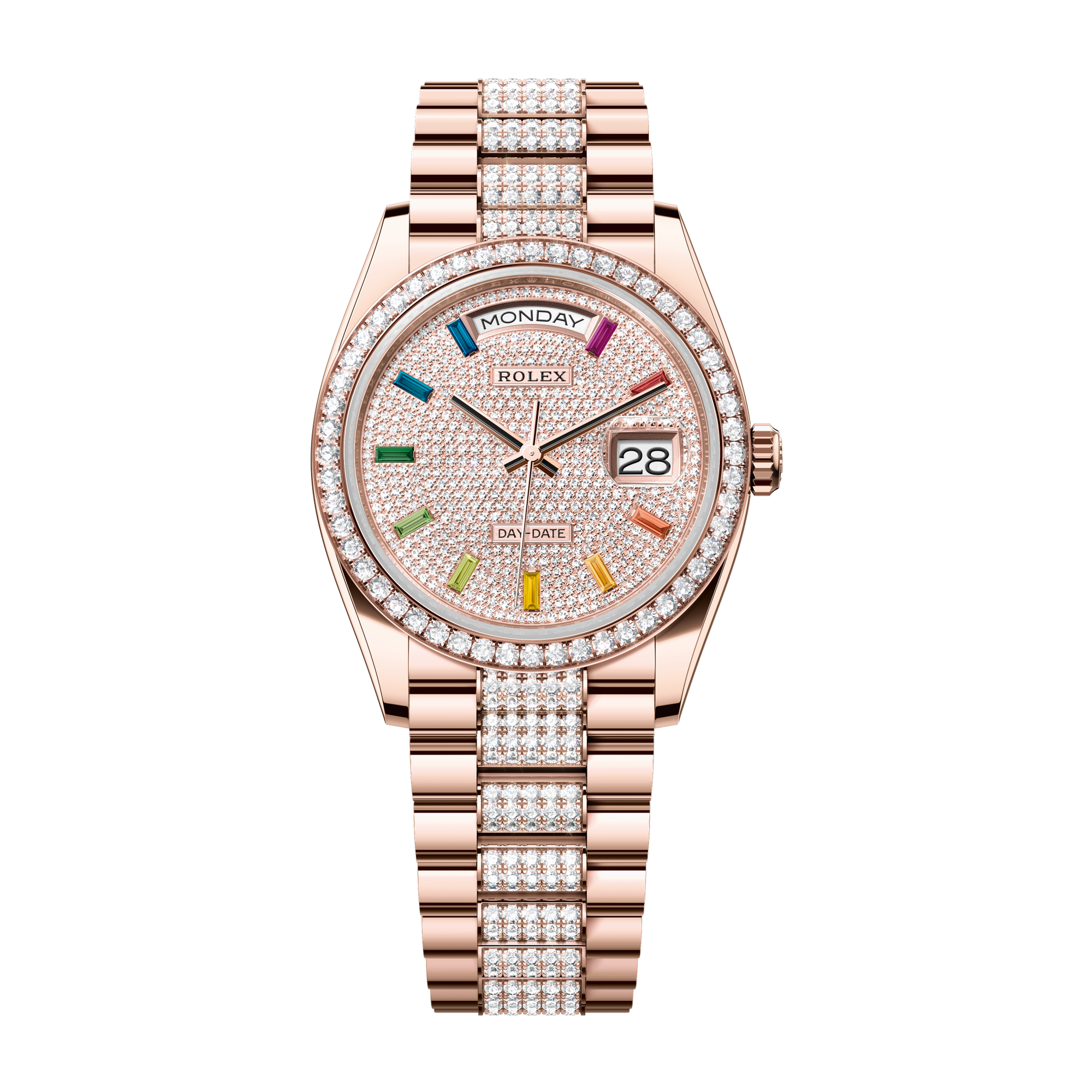 Rolex Day-Date 36 Diamond Pave Rose Gold 36mm