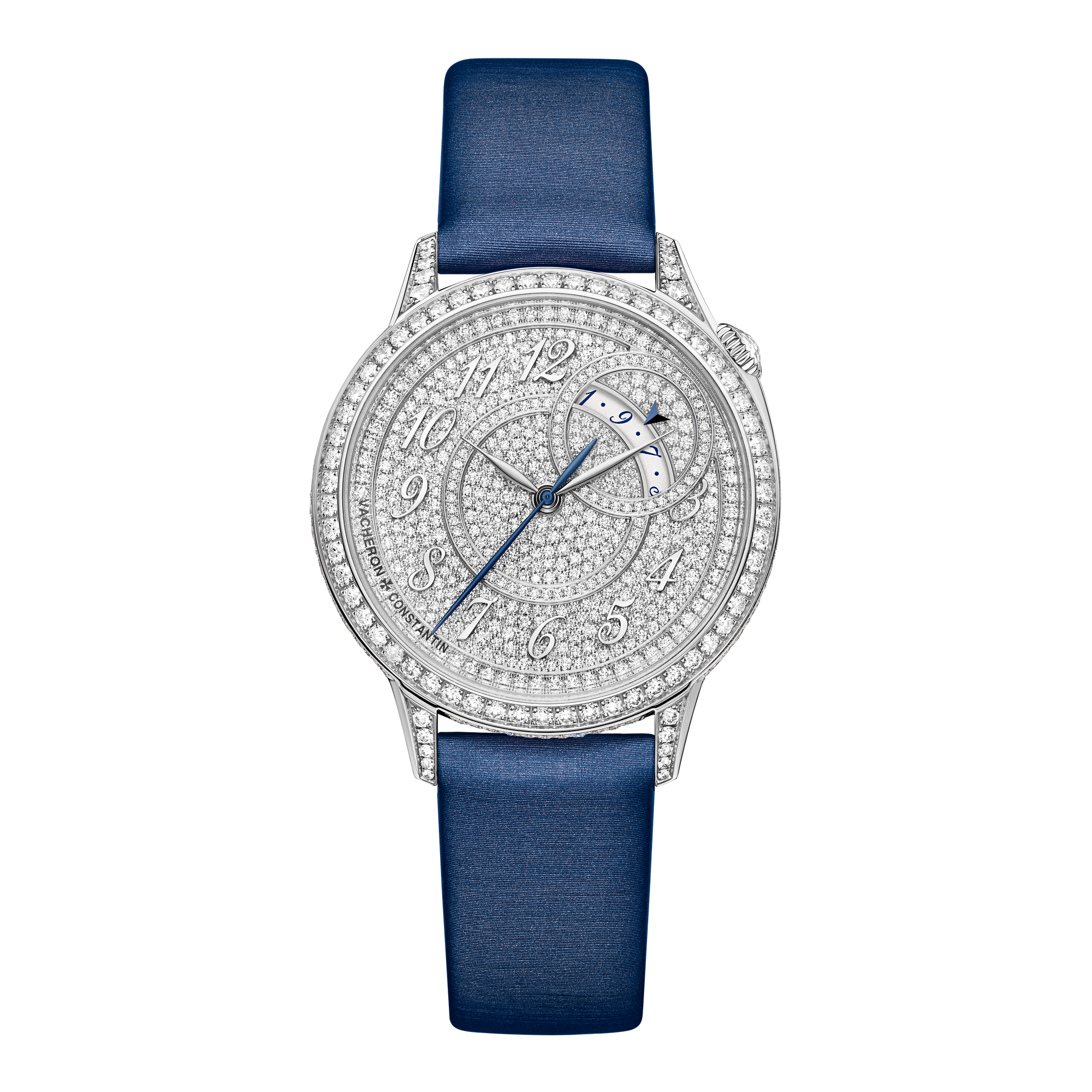 Vacheron Constantin Égérie Self-winding Diamond Pave White Gold Leather 35mm