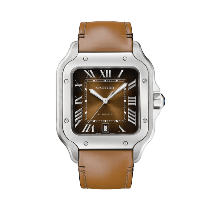 Cartier Montre Santos Chocolate Leather 40mm