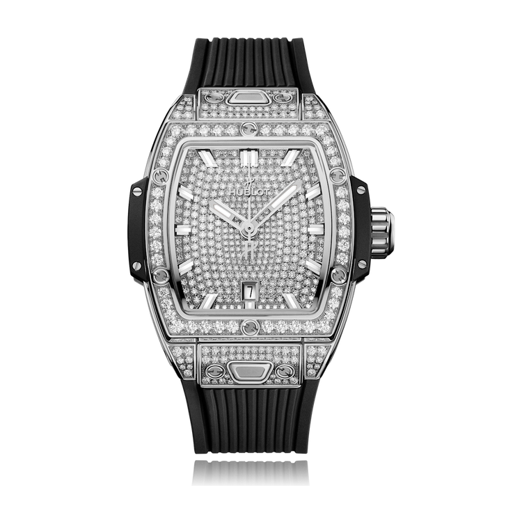 Hublot Spirit of Big Bang Diamond Pave Steel Rubber 32mm