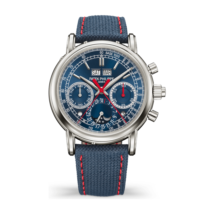 Patek Philippe Grand Complications Blue White Gold Alligator Leather 40mm