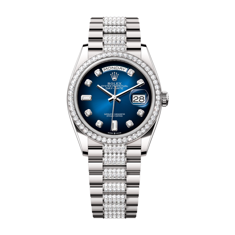Rolex Day-Date 36 Blue White Gold 36mm
