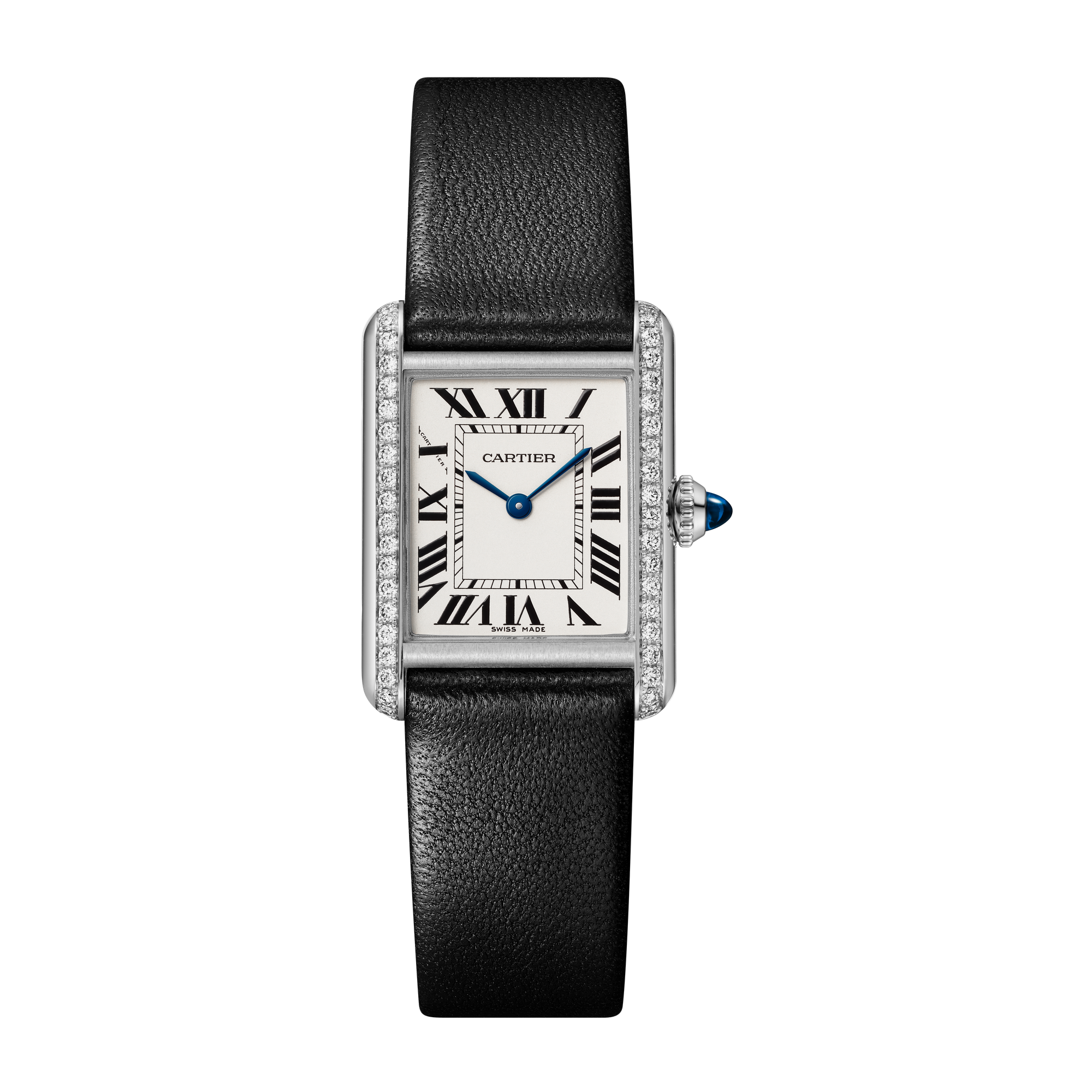 Cartier Tank Must Silver Steel Leather 22mm