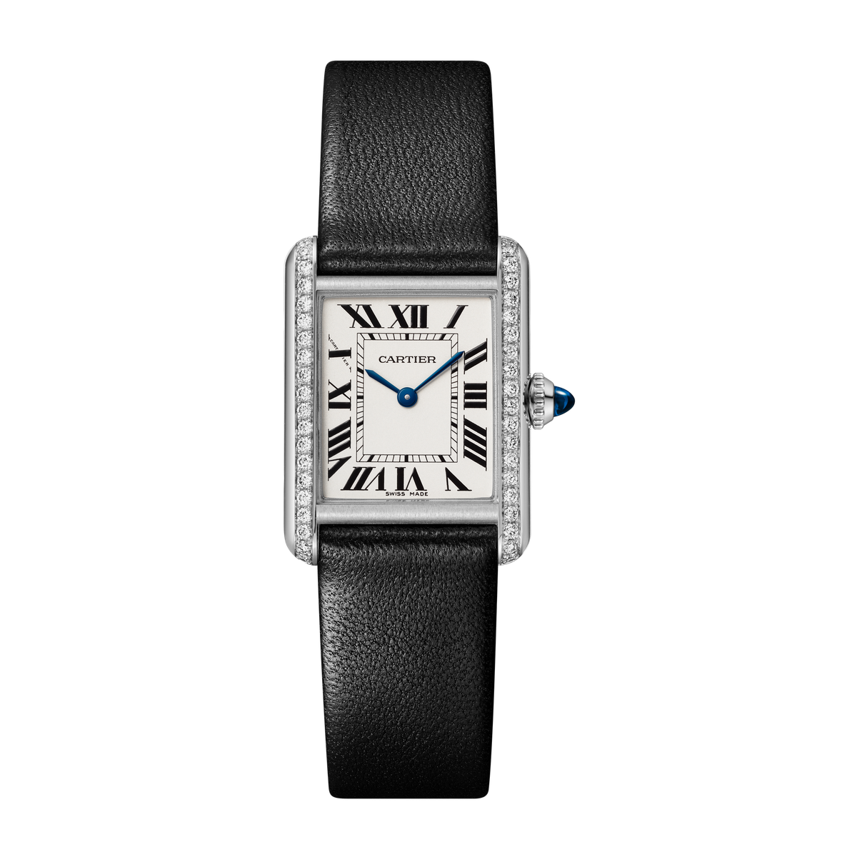 Cartier Tank Must Silver Steel Leather 22mm