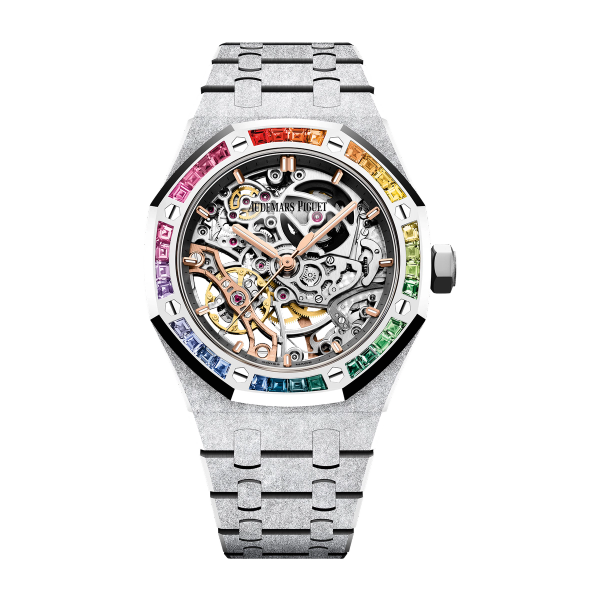 Audemars Piguet Royal Oak Frosted Gold Double Balance Wheel Openworked Skeleton White Gold 37mm