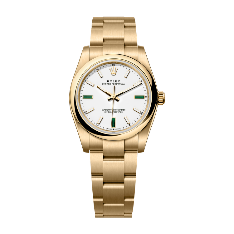 Rolex Oyster Perpetual 34 White Yellow Gold 34mm