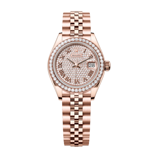 Rolex Lady-Datejust Diamond Pave Rose Gold 28mm