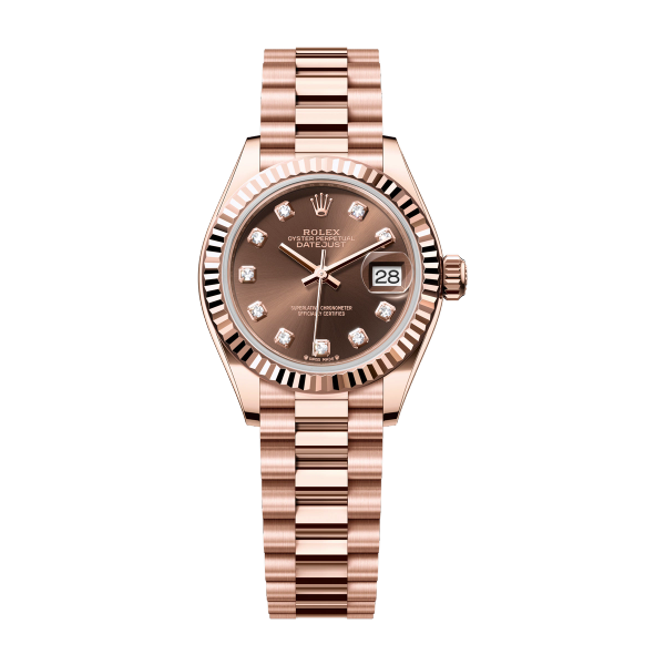 Rolex Lady-Datejust Chocolate Rose Gold 28mm