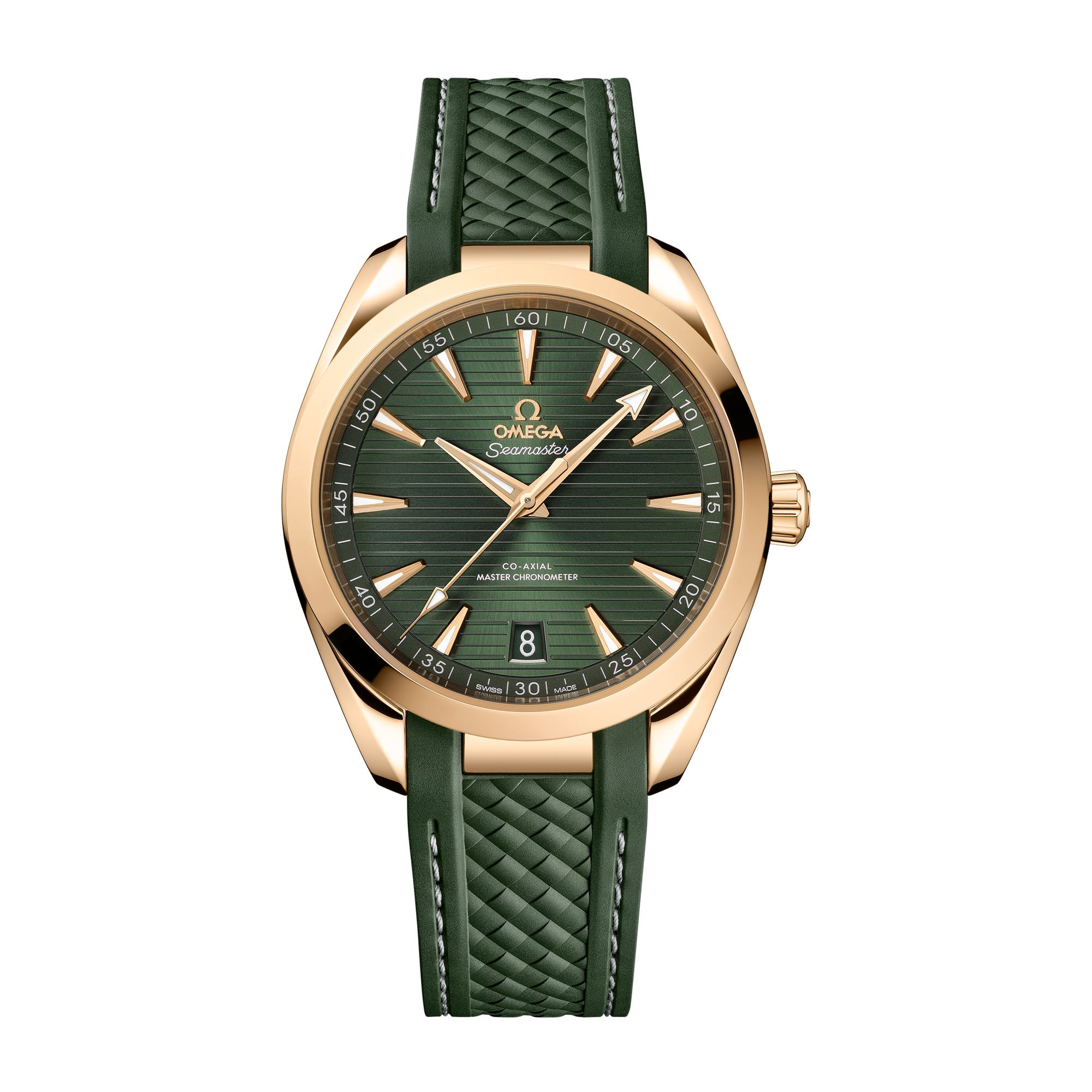 Omega Seamaster Aqua Terra 150M Green Yellow Gold Rubber 41mm