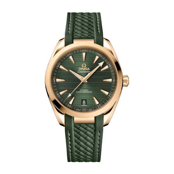 Omega Seamaster Aqua Terra 150M Green Yellow Gold Rubber 41mm