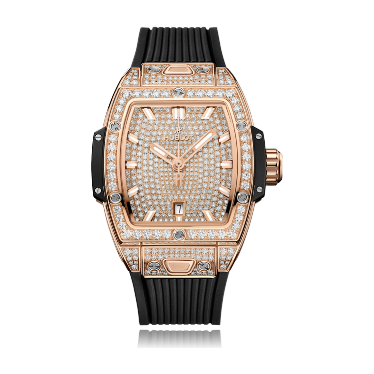 Hublot Spirit of Big Bang Diamond Pave King Gold Rubber 32mm