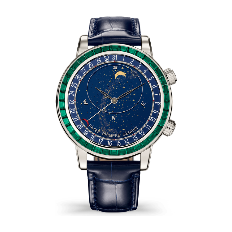 Patek Philippe Grand Complications Celestial Blue Platinum Alligator Leather 44mm