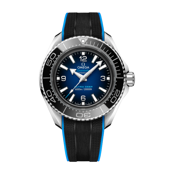 Omega "Ultra Deep" Seamaster Planet Ocean 6000M Blue Steel Rubber 45.5mm