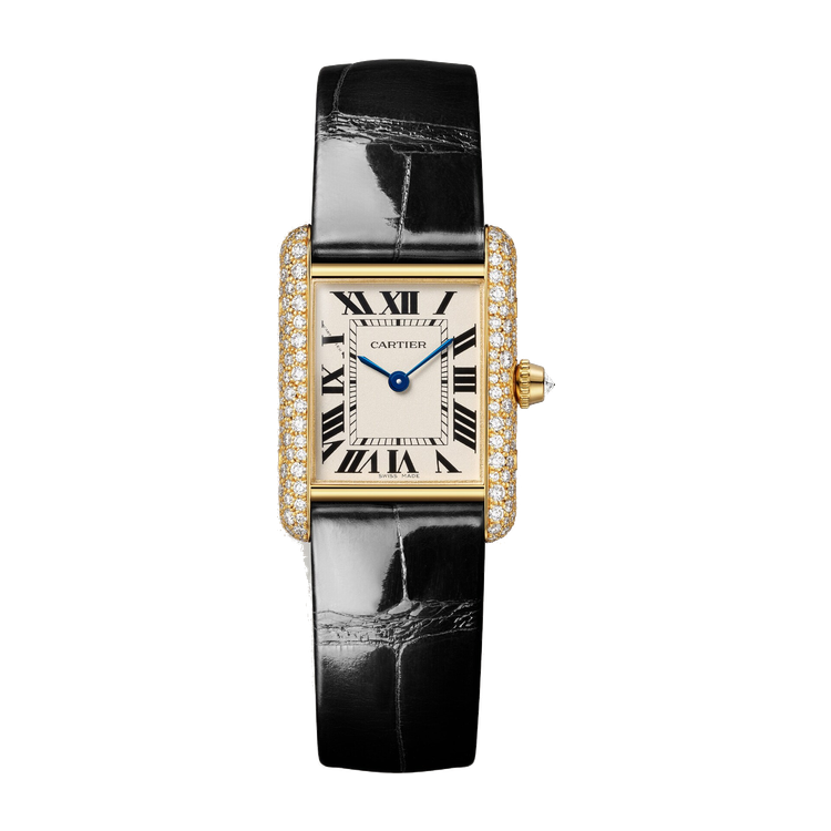 Cartier Tank Louis Cartier Silver Yellow Gold Alligator Leather 22mm
