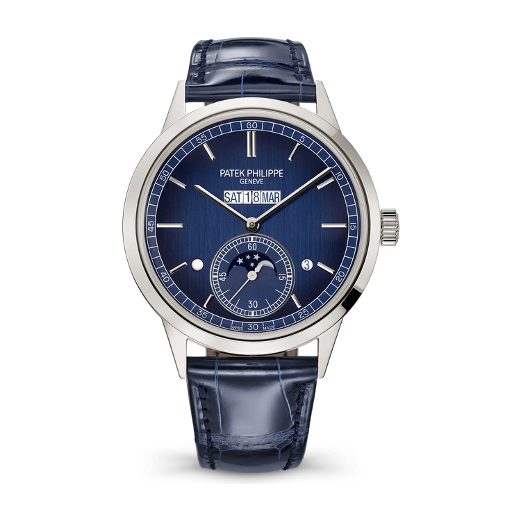 Patek Philippe Grand Complications Blue Platinum Alligator Leather 41.3mm