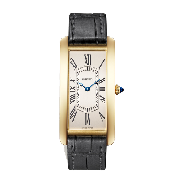 Cartier Tank Cintrée Silver Yellow Gold Alligator Leather 23mm