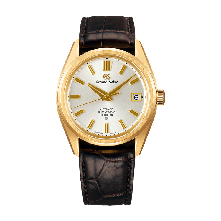Grand Seiko Evolution 9 Silver Yellow Gold Alligator Leather 40mm