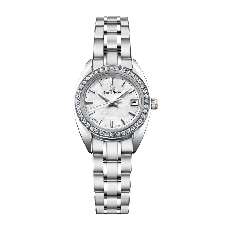 Grand Seiko Heritage Refined Essentials Mother of Pearl Steel Alligator Leather 26mm