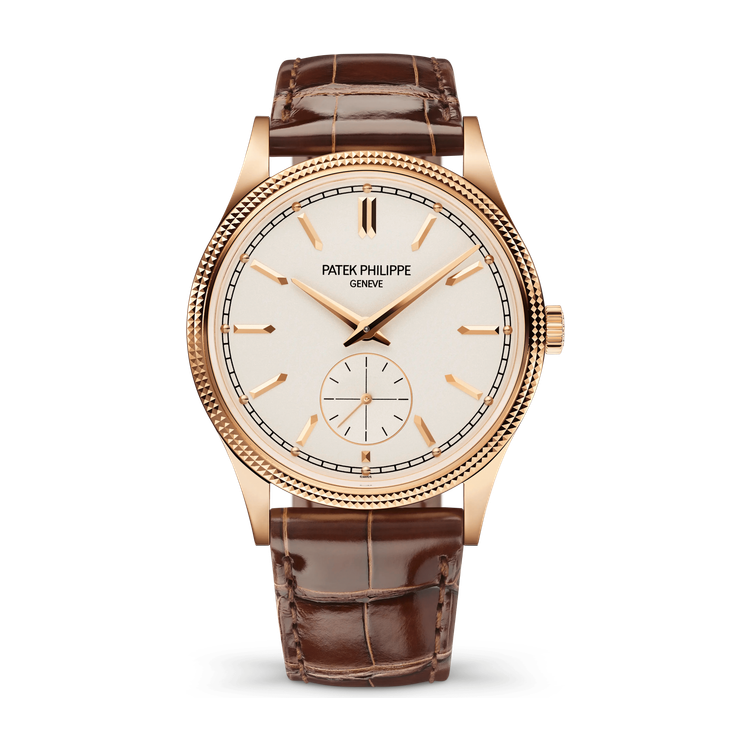 Patek Philippe Calatrava Silver Rose Gold Alligator Leather 39mm