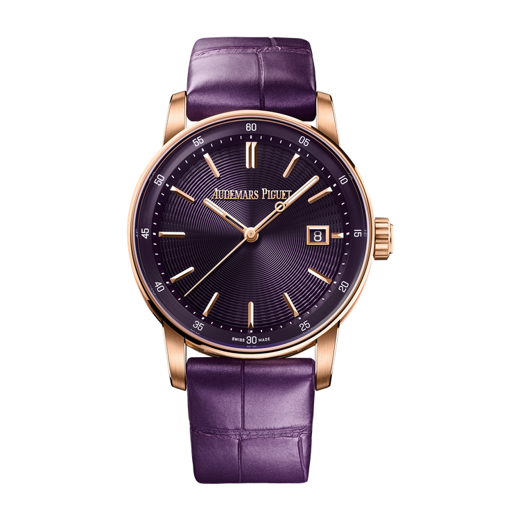 Audemars Piguet Code 11.59 Selfwinding Purple Rose Gold Alligator Leather 38mm