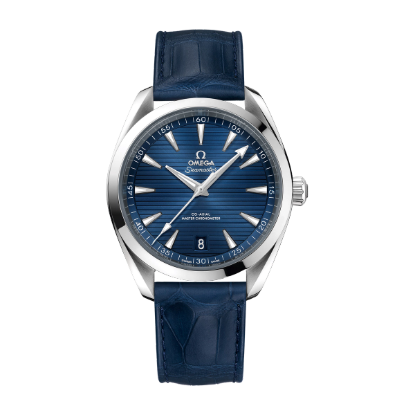 Omega Seamaster Aqua Terra 150M Blue Steel Alligator Leather 41mm