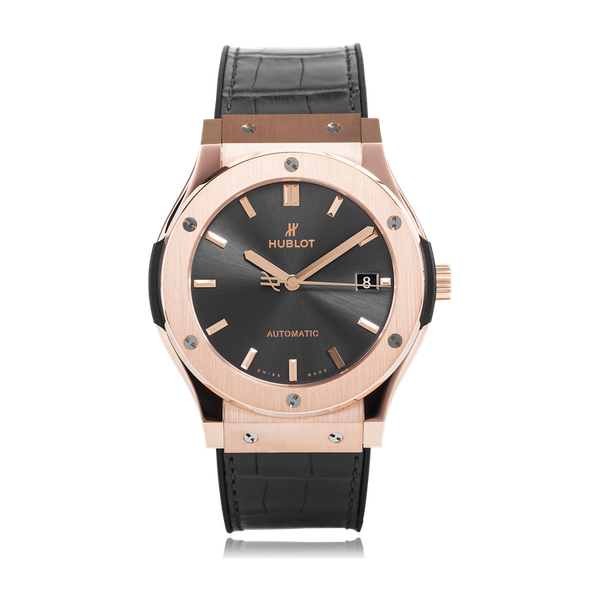 Hublot Classic Fusion Racing Grey King Gold Alligator Leather 45mm