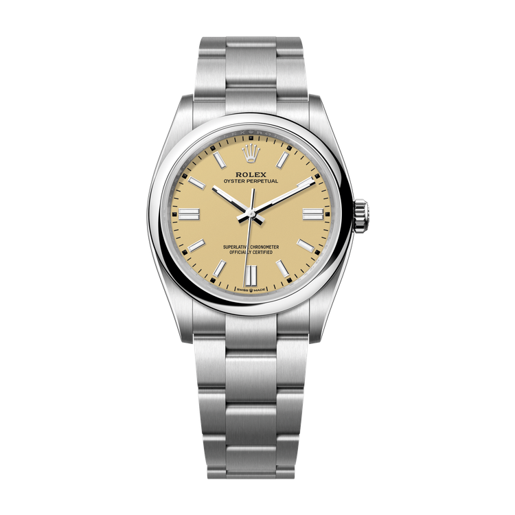Rolex Oyster Perpetual 36 Cream Steel 36mm