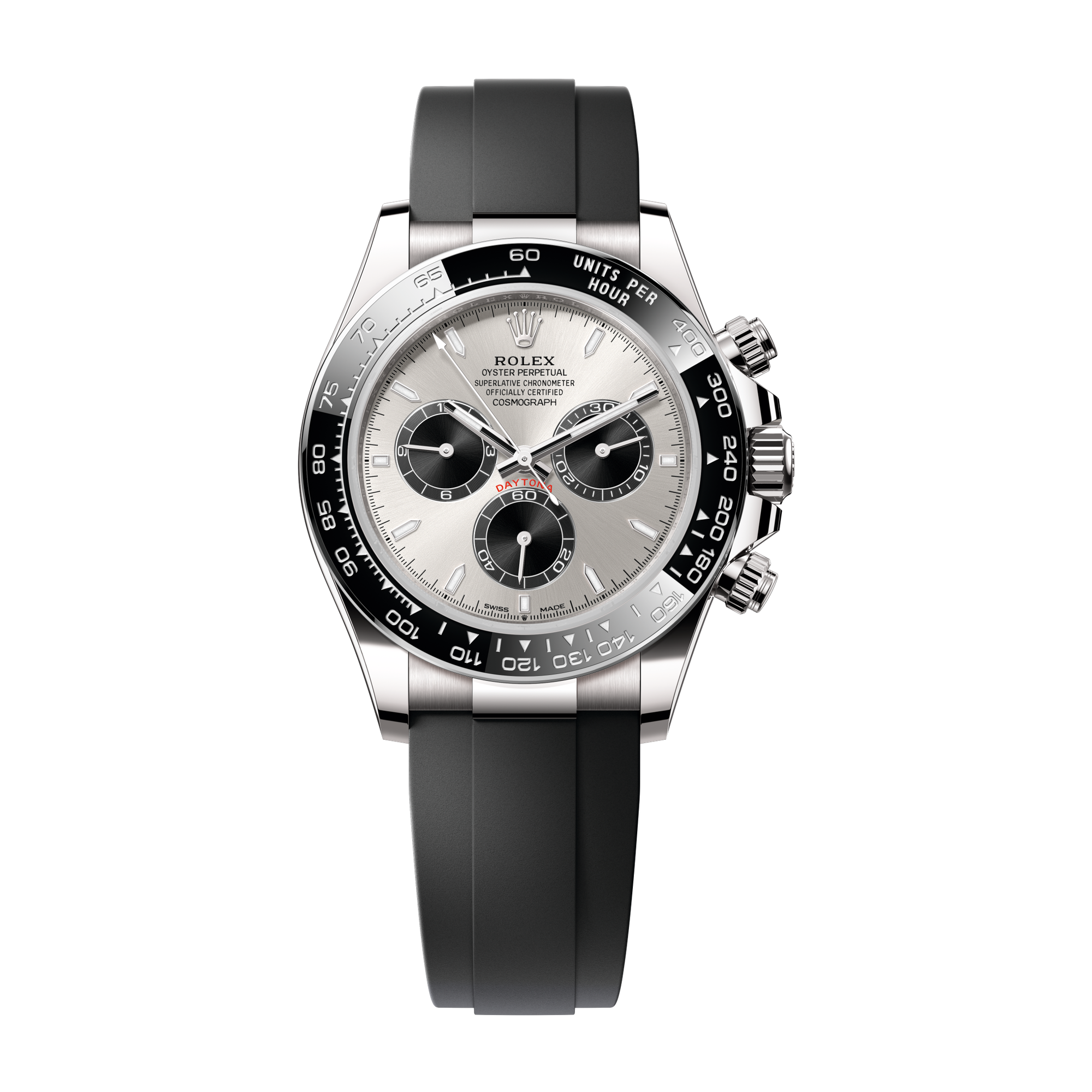 Rolex Cosmograph Daytona Grey White Gold Rubber 40mm