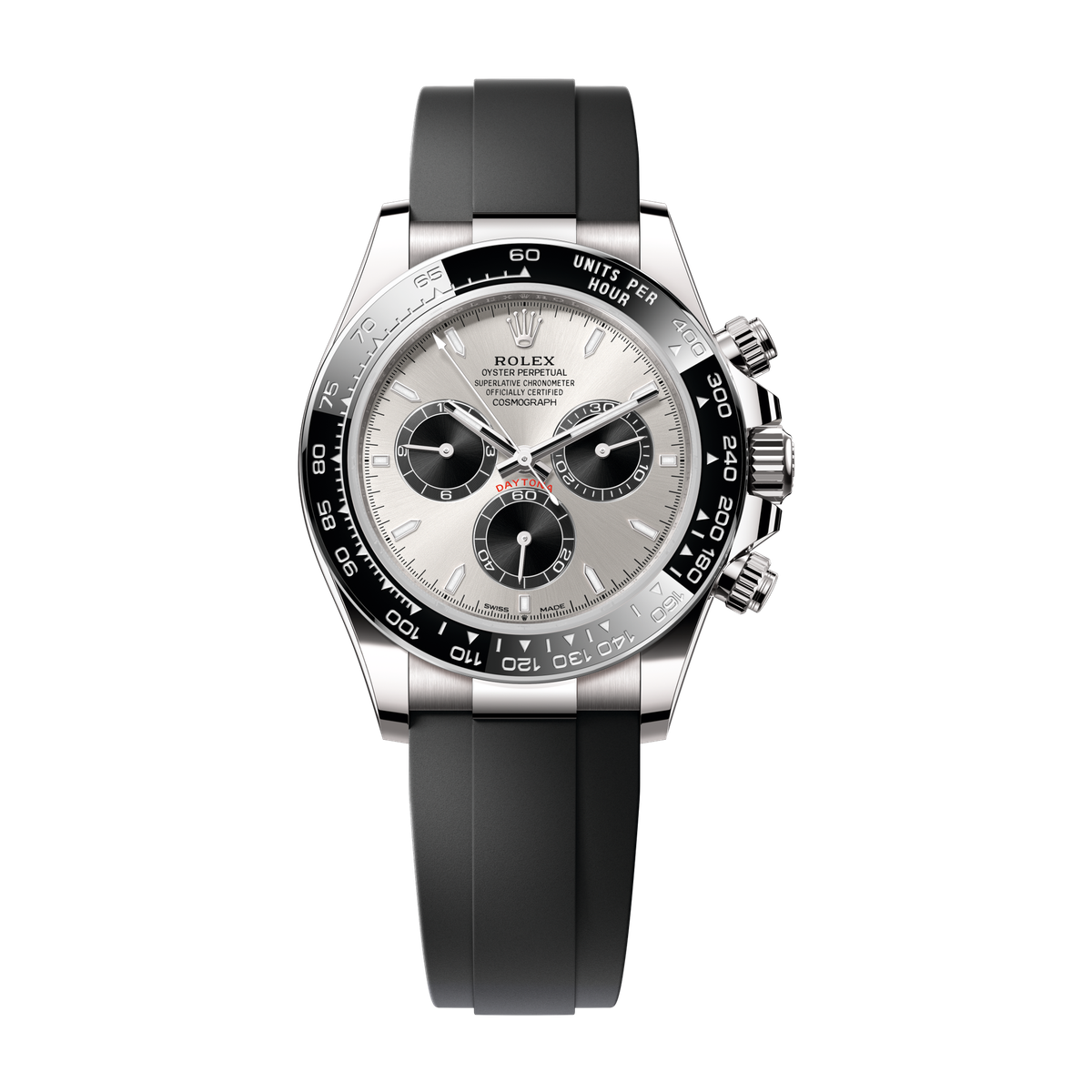 Rolex Cosmograph Daytona Grey White Gold Rubber 40mm