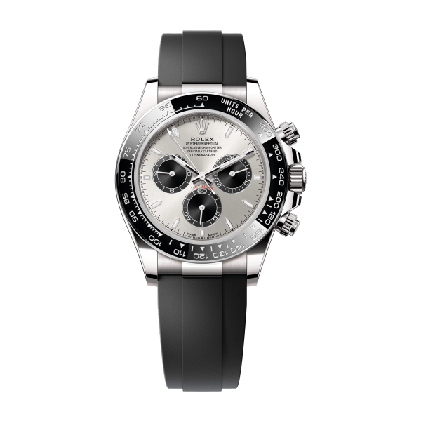 Rolex Cosmograph Daytona Grey White Gold Rubber 40mm