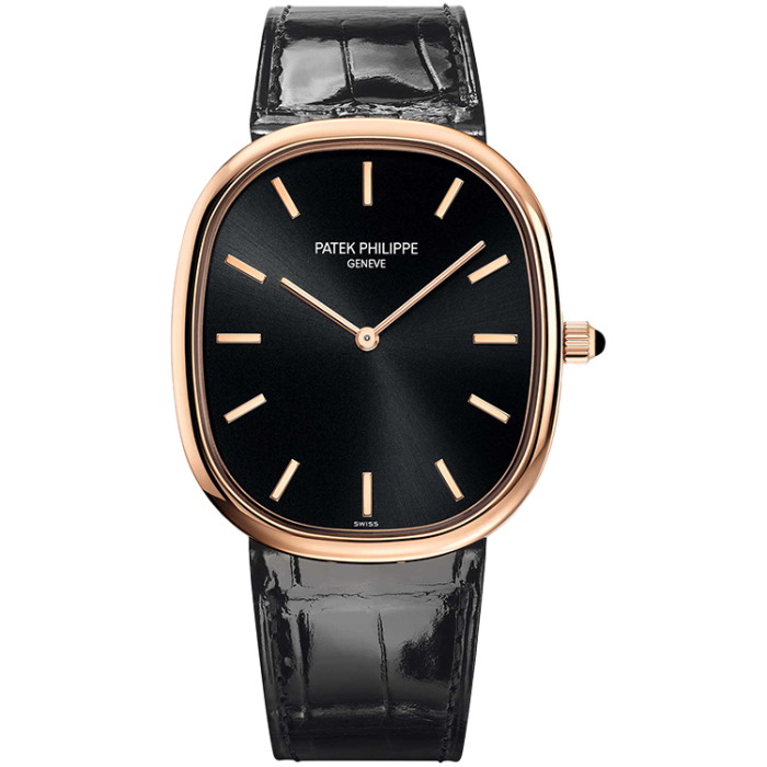 Patek Philippe Golden Ellipse Black Leather 39.5mm
