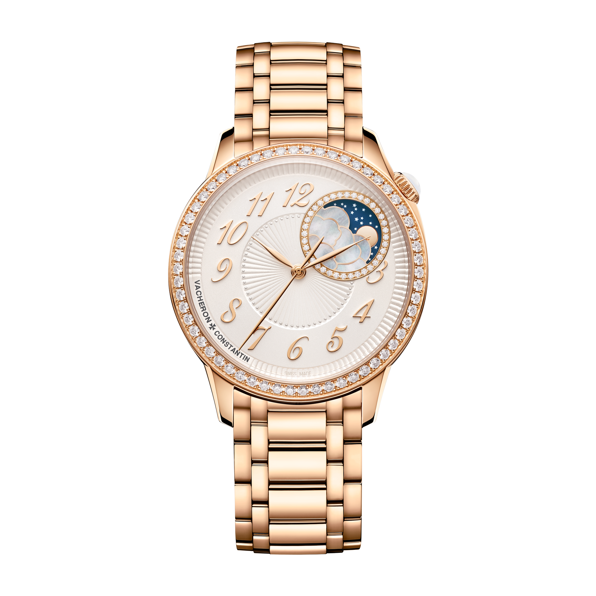 Vacheron Constantin Égérie Moon Phase Silver Rose Gold 37mm