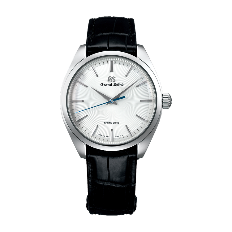 Grand Seiko Elegance Thin Dress Series White Steel Alligator Leather 38.5mm