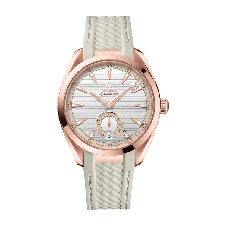 Omega Seamaster Aqua Terra 150M Silver Rose Gold Rubber 41mm