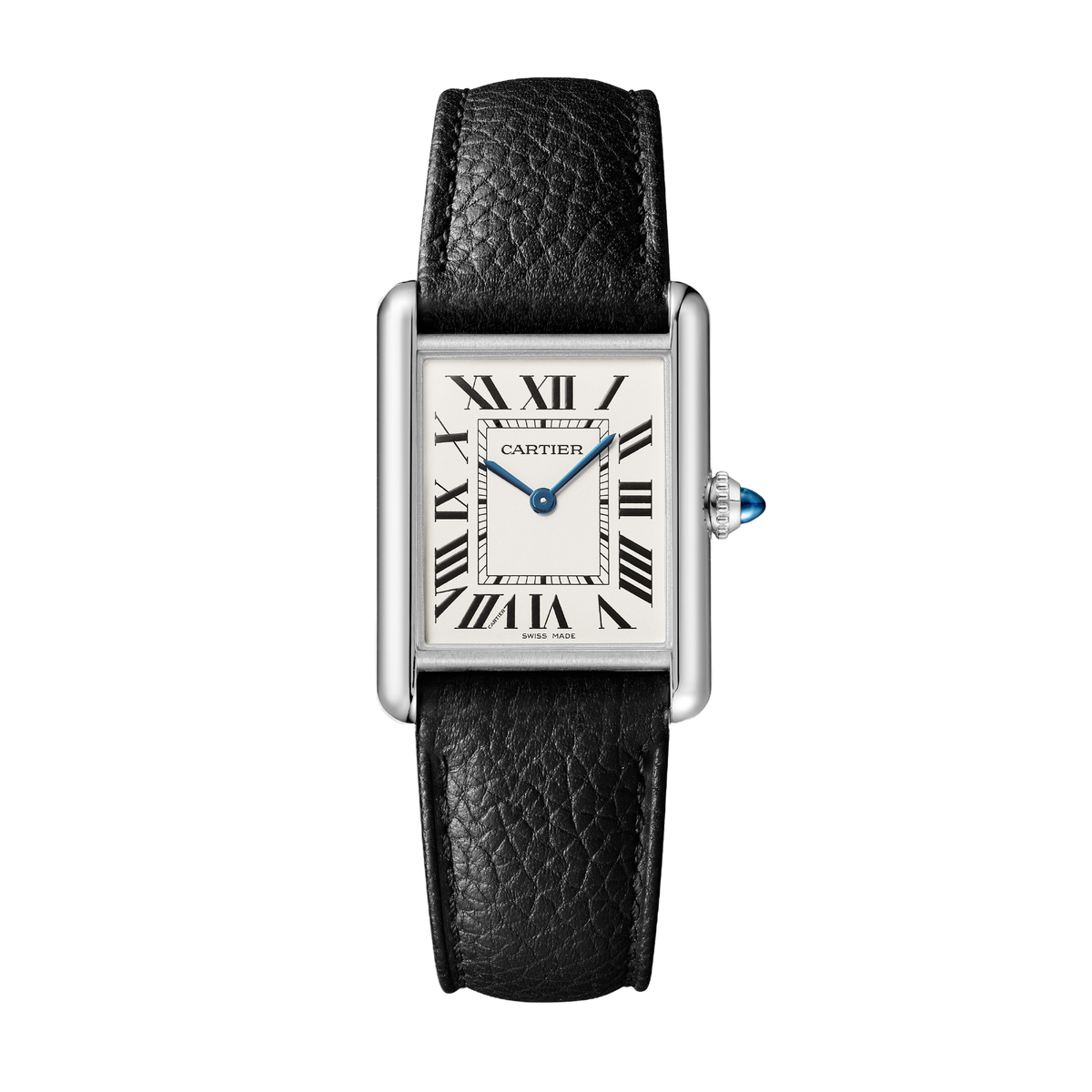 Cartier Tank Must Silver Steel Leather 25.5mm
