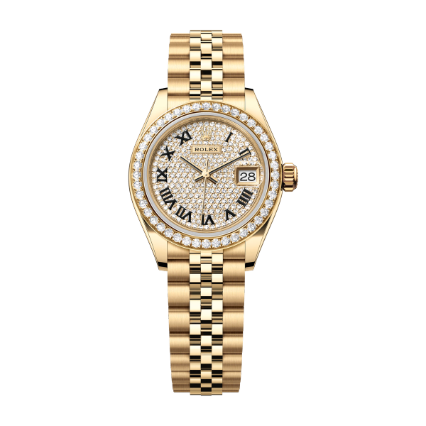 Rolex Lady-Datejust Diamond Pave Yellow Gold 28mm
