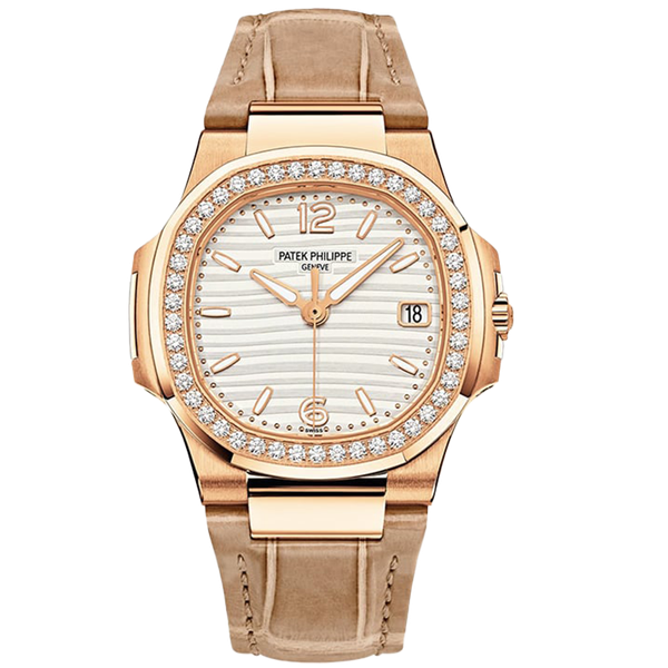 Patek Philippe Lady Nautilus White Rose Gold Leather 32mm