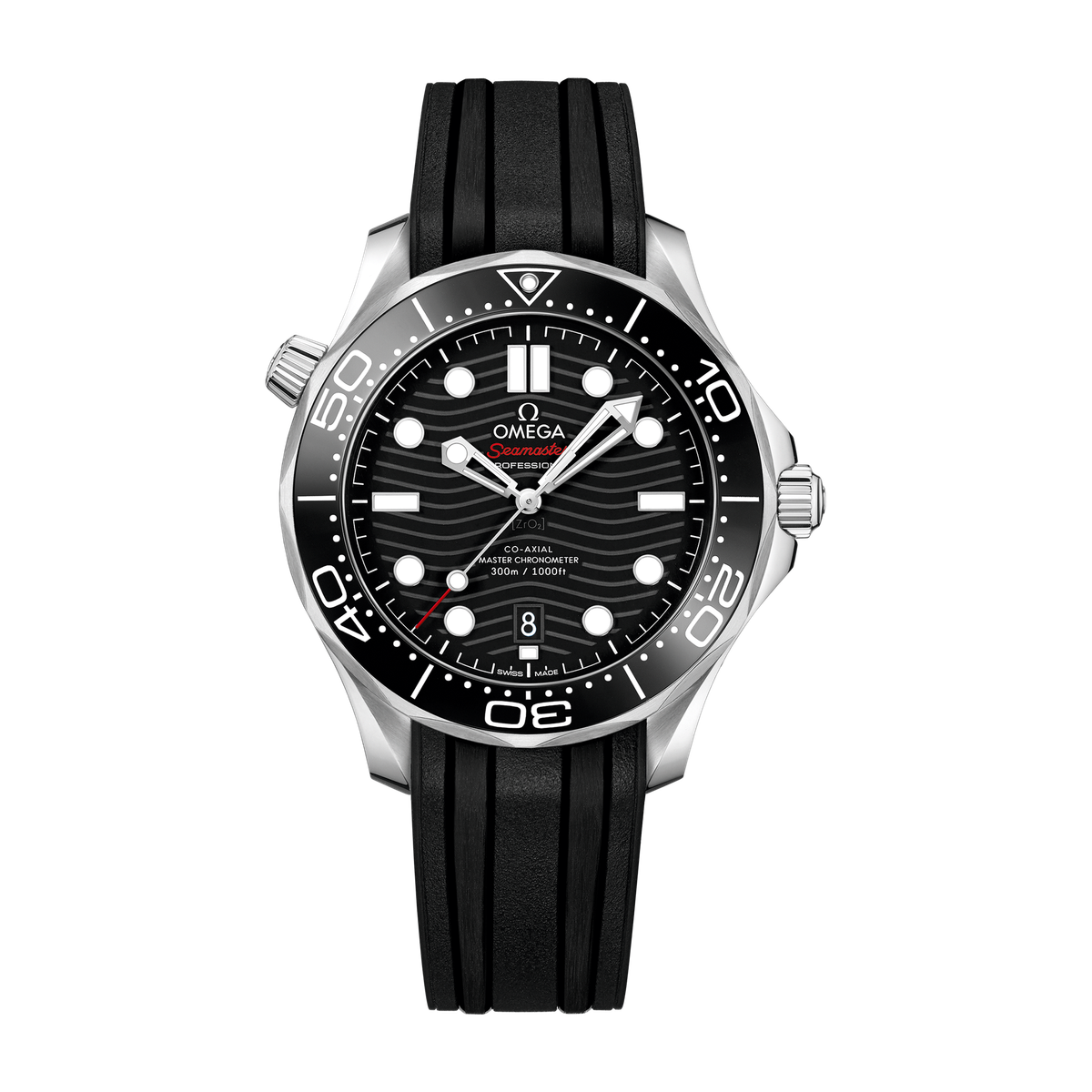 Omega Seamaster Diver 300M Black Steel Rubber 42mm